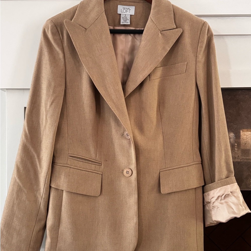 LOFT Tan Camel Blazer Jacket
